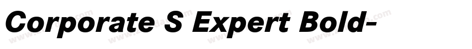 Corporate S Expert Bold字体转换